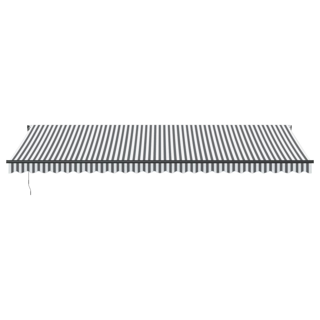 Luifel automatisch uittrekbaar 600x350 cm antraciet en wit