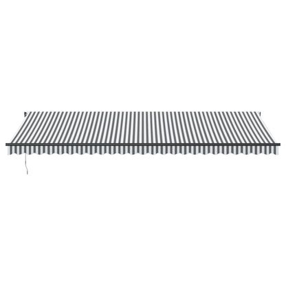 Luifel automatisch uittrekbaar 600x350 cm antraciet en wit