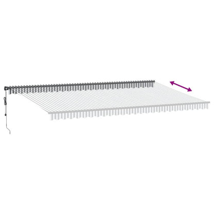 Luifel automatisch uittrekbaar 600x350 cm antraciet en wit