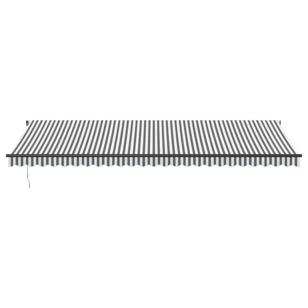 Luifel automatisch uittrekbaar LED 600x350 cm antraciet en wit