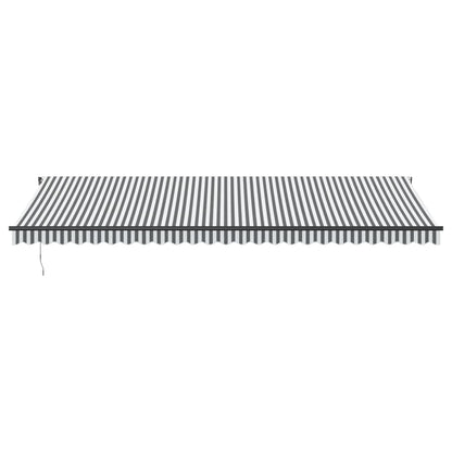 Luifel automatisch uittrekbaar LED 600x350 cm antraciet en wit