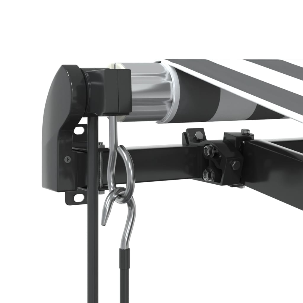 Luifel automatisch uittrekbaar LED 600x350 cm antraciet en wit