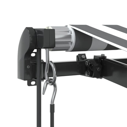 Luifel automatisch uittrekbaar LED 600x350 cm antraciet en wit