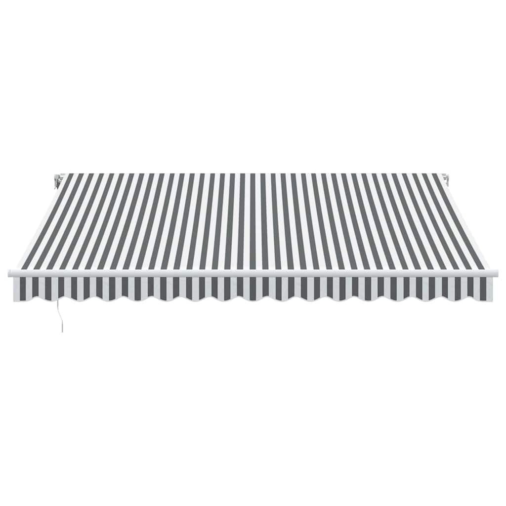 Luifel automatisch uittrekbaar 400x300 cm antraciet en wit