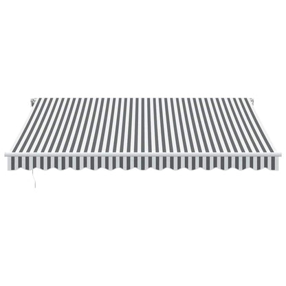 Luifel automatisch uittrekbaar 400x300 cm antraciet en wit