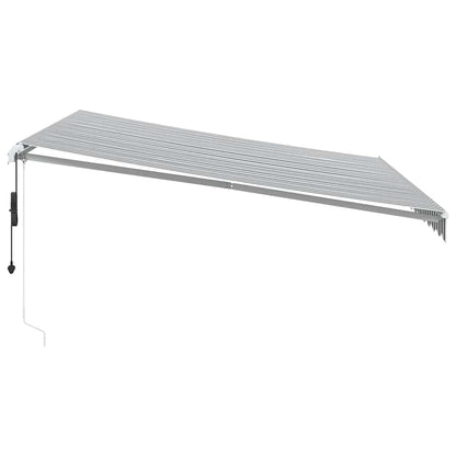 Luifel automatisch uittrekbaar 400x300 cm antraciet en wit