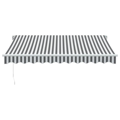 Luifel handmatig uittrekbaar 300x250 cm antraciet en wit