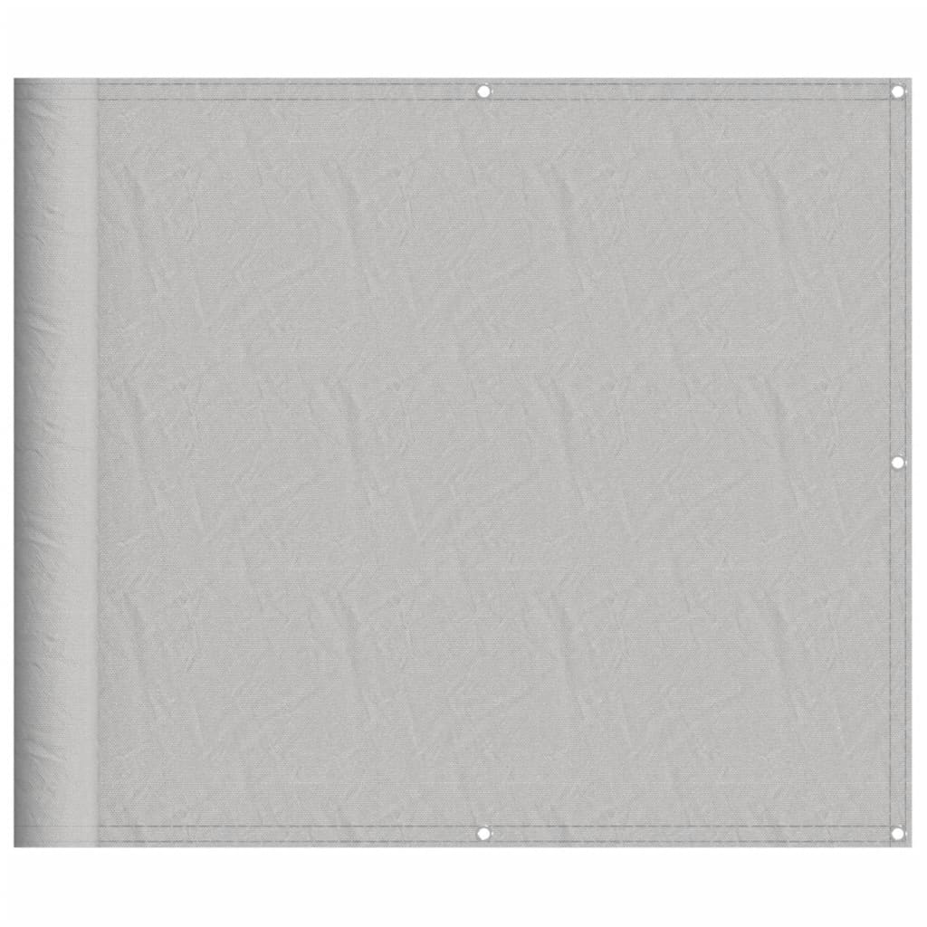 Balkonscherm 90x500 cm 100% oxford polyester lichtgrijs