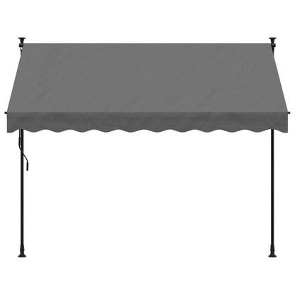 Luifel uittrekbaar 250x150 cm stof en staal antracietkleurig