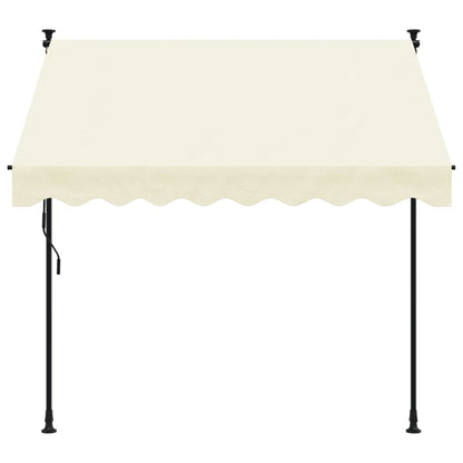 Luifel uittrekbaar 200x150 cm stof en staal crèmekleurig