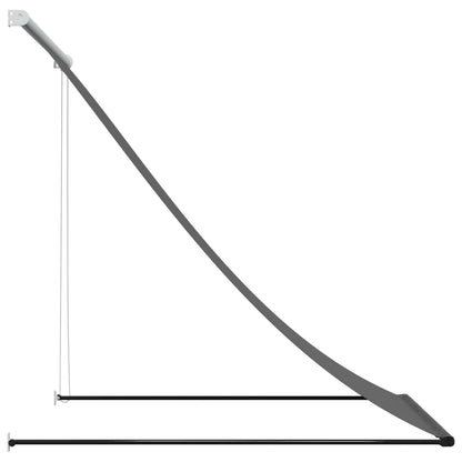 Luifel uittrekbaar 100x150 cm stof en staal antracietkleurig