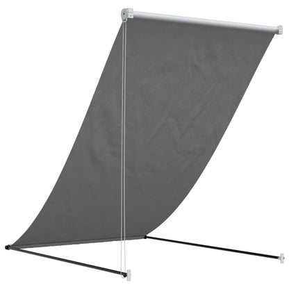 Luifel uittrekbaar 150x150 cm stof en staal antracietkleurig