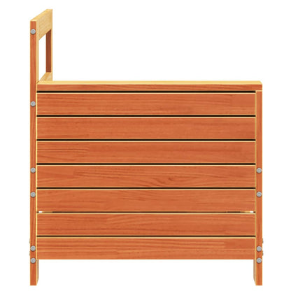 Tuinbank met armleuning 69x62x70,5 cm grenenhout wasbruin