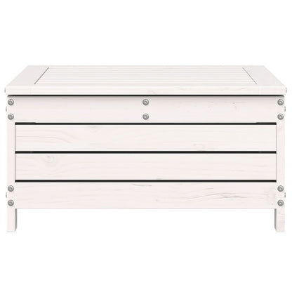 Tuinvoetenbank 62x63,5x32 cm massief grenenhout wit