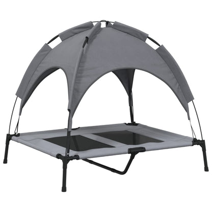 Hondenmand Met Luifel Oxford Stof En Staal Antracietkleurig 92 x 77 x 85 cm