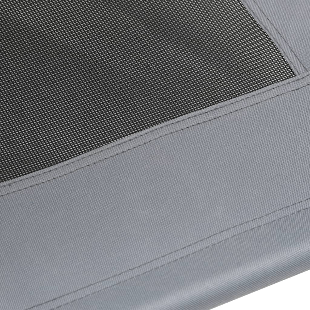 Hondenmand Met Luifel Oxford Stof En Staal Antracietkleurig 122 x 93 x 107 cm