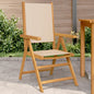 Tuinstoelen 2 st massief acaciahout en stof beige