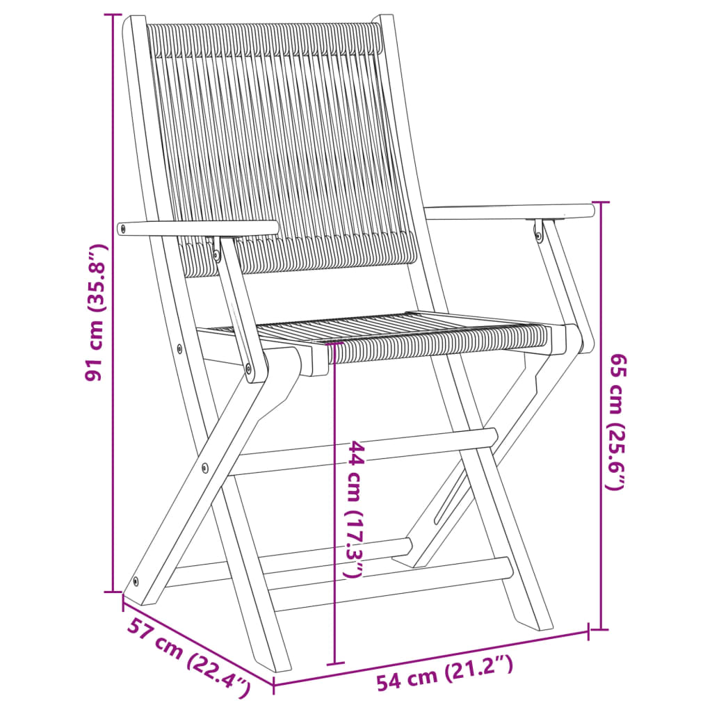 Tuinstoelen 2 st massief acaciahout en polypropeen beige