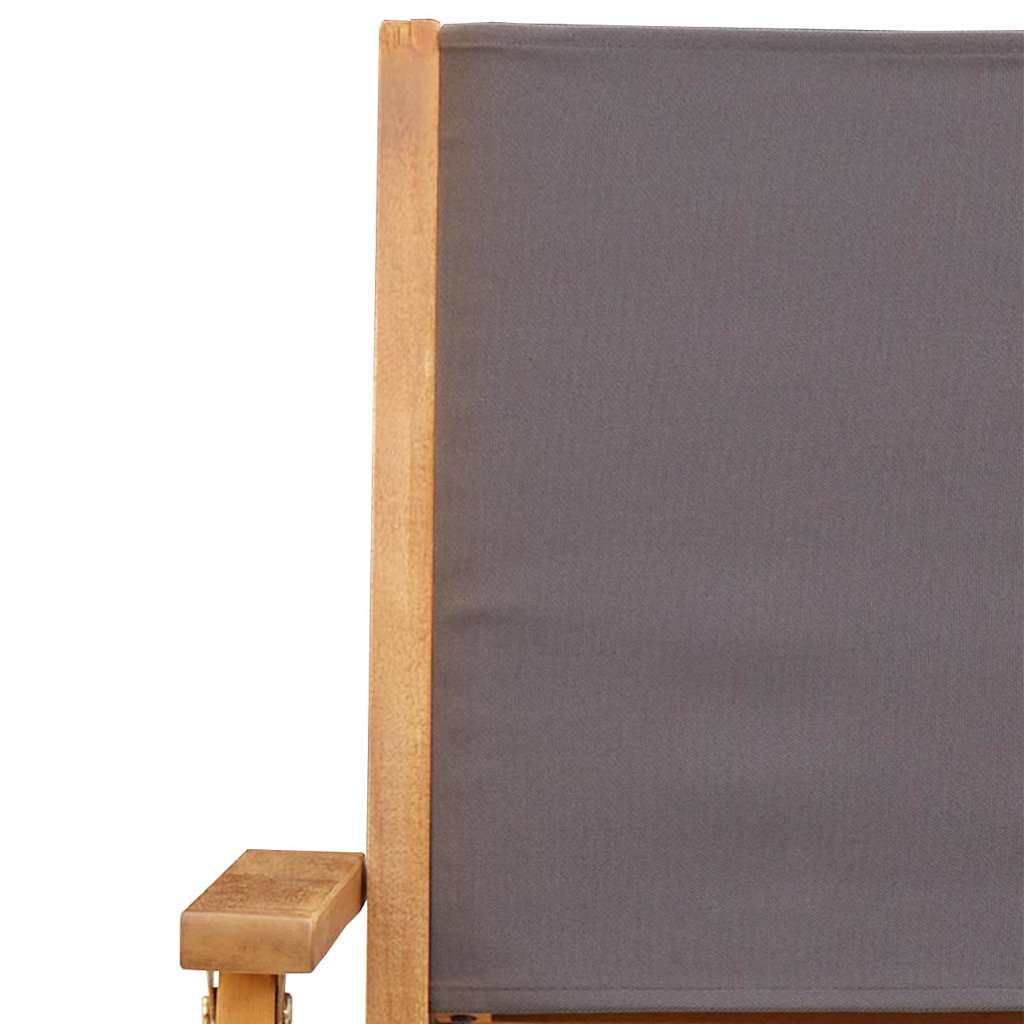 Tuinstoelen 2 st inklapbaar acaciahout en stof antracietkleurig