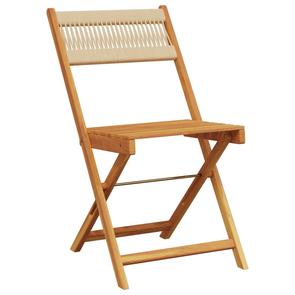 Bistrostoelen 2 st massief acaciahout en touw beige