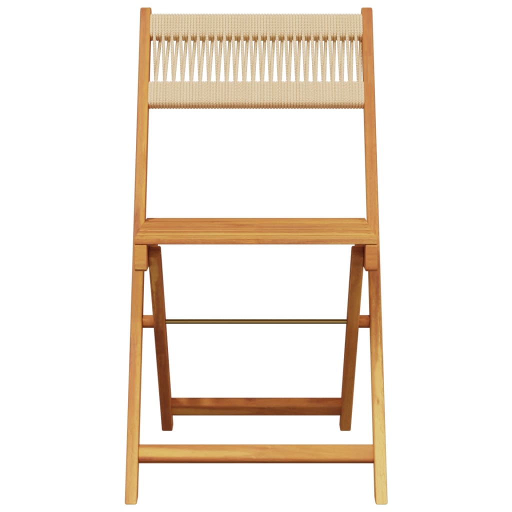 Bistrostoelen 2 st massief acaciahout en touw beige