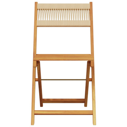 Bistrostoelen 2 st massief acaciahout en touw beige