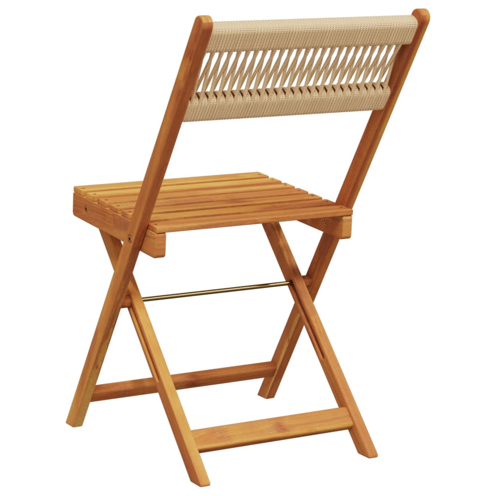 Bistrostoelen 2 st massief acaciahout en touw beige