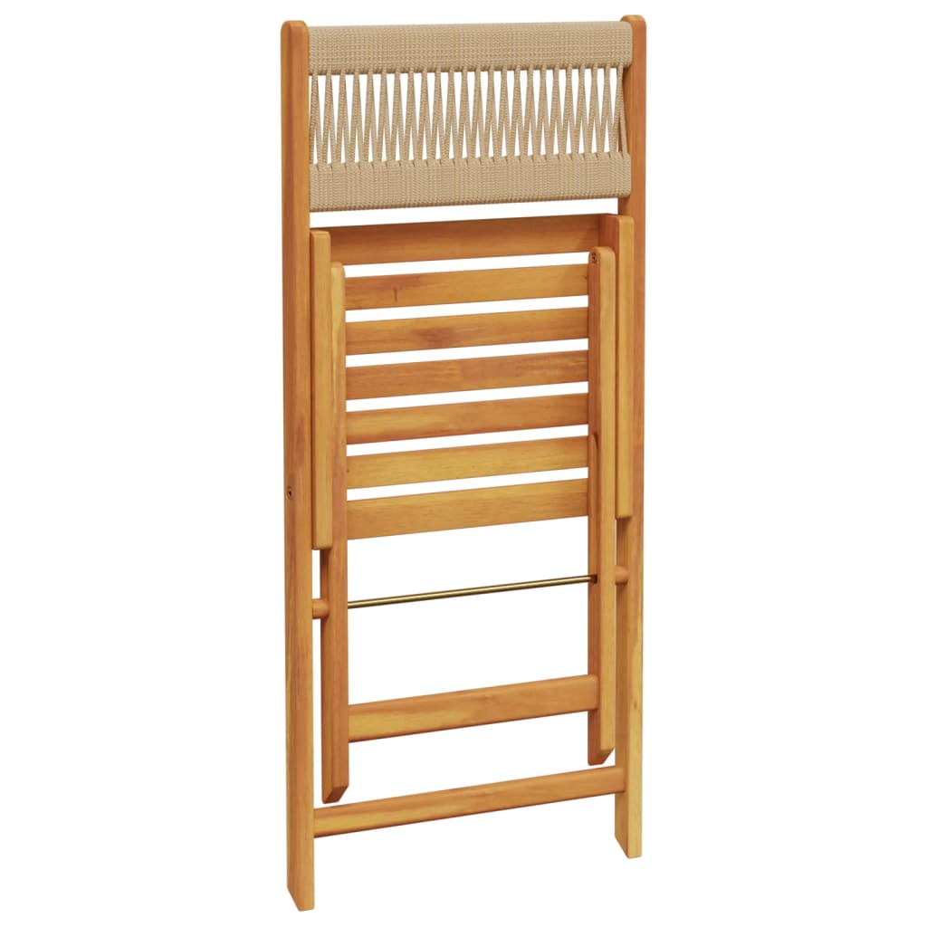 Bistrostoelen 2 st massief acaciahout en touw beige