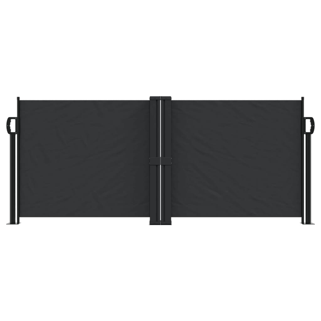 Windscherm uittrekbaar 100x1000 cm zwart