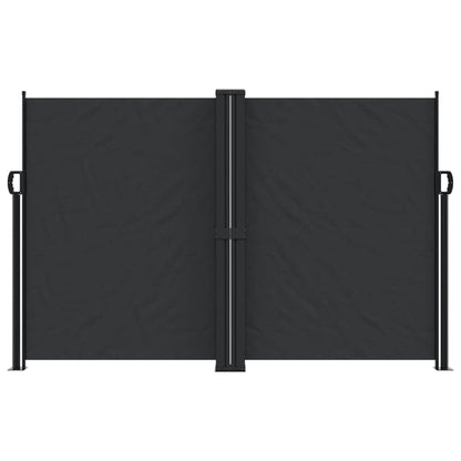 Windscherm uittrekbaar 160x1000 cm zwart