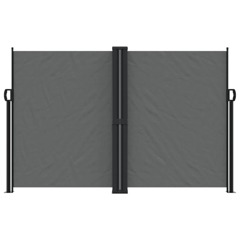 Windscherm uittrekbaar 160x1000 cm antracietkleurig