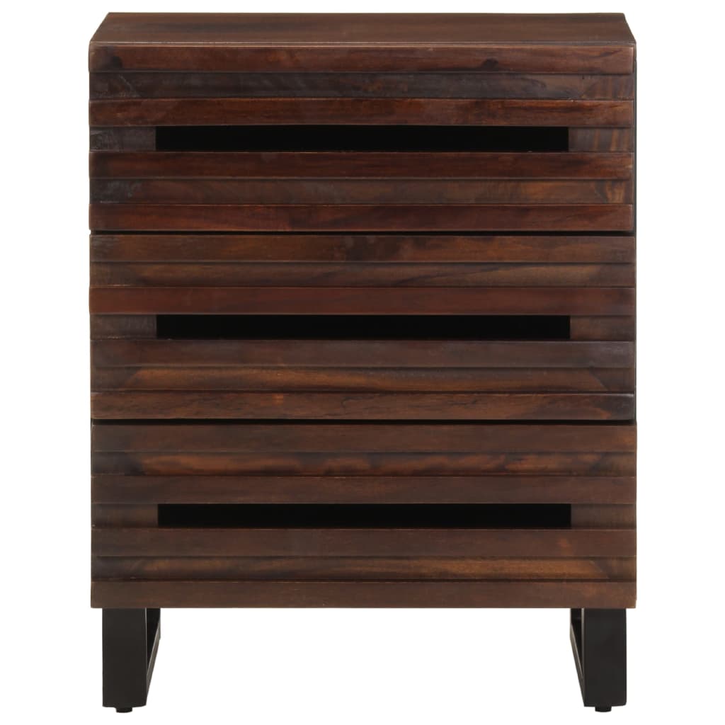 Nachtkastje 50x34x62 cm massief mangohout bruin