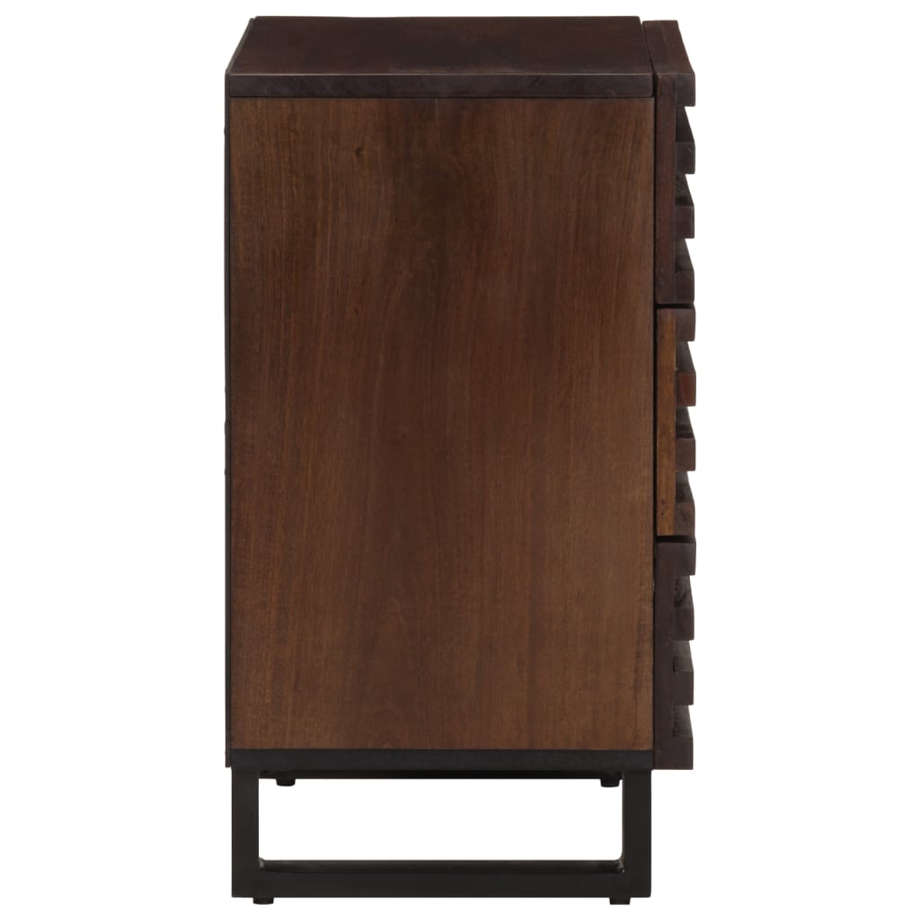 Nachtkastje 50x34x62 cm massief mangohout bruin