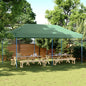 Partytent inklapbaar pop-up 580x292x315 cm bruin