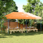 Partytent inklapbaar pop-up 580x292x315 cm oranje