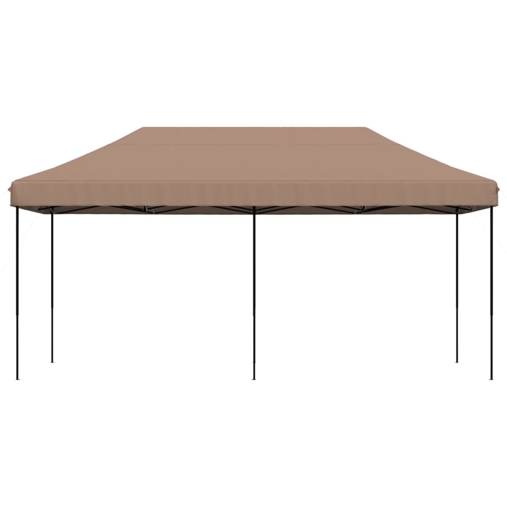 Partytent inklapbaar pop-up 580x292x315 cm bruin