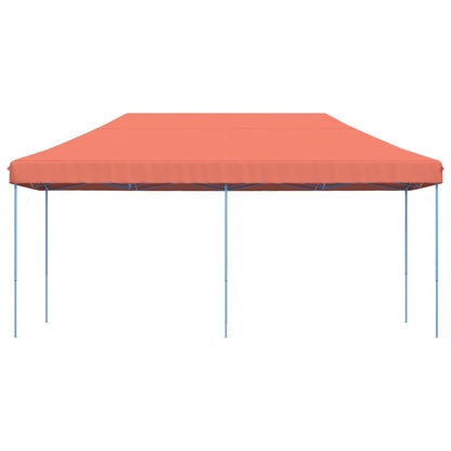 Partytent inklapbaar pop-up 580x292x315 cm terracotta