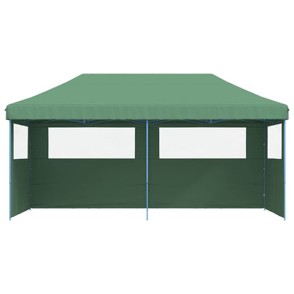 Partytent inklapbaar pop-up met 3 zijwanden groen