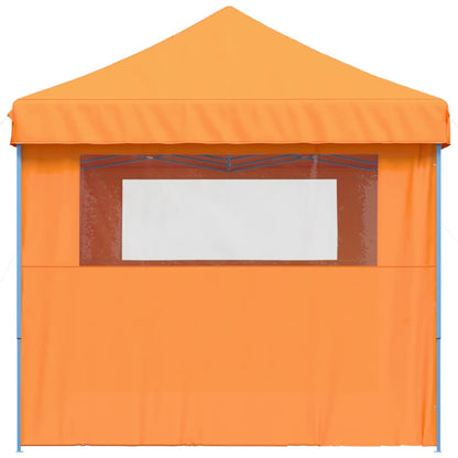 Partytent inklapbaar pop-up met 3 zijwanden oranje