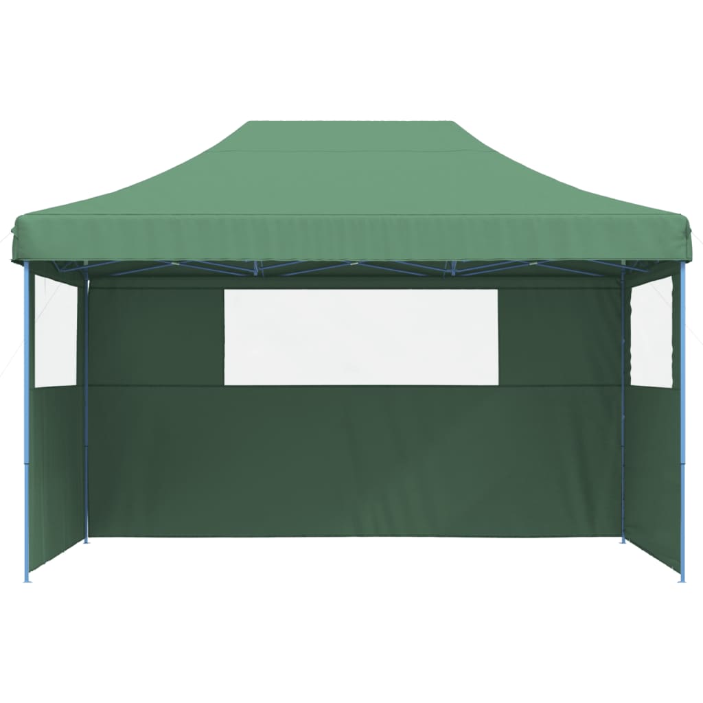 Partytent inklapbaar pop-up met 3 zijwanden groen