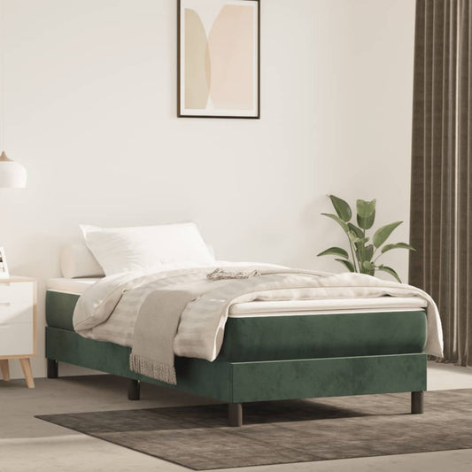 Pocketveringmatras 120x190x20 cm fluweel donkergroen