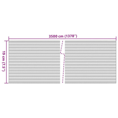 Tuinscherm marmergrindpatroon 35x0,19 m PVC grijs