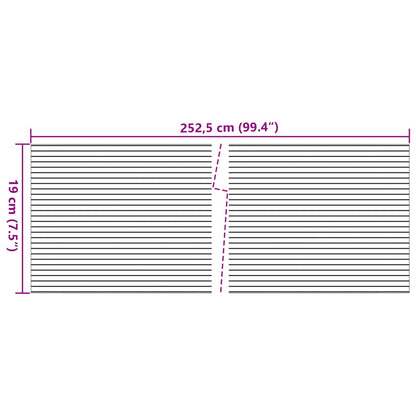 Tuinschermen 10 st 252,5x19 m PVC groen