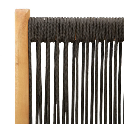 Tuinstoelen 4 st verstelbaar massief acaciahout zwart