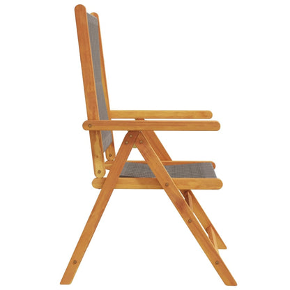 Tuinstoelen 8 st verstelbaar massief acaciahout grijs