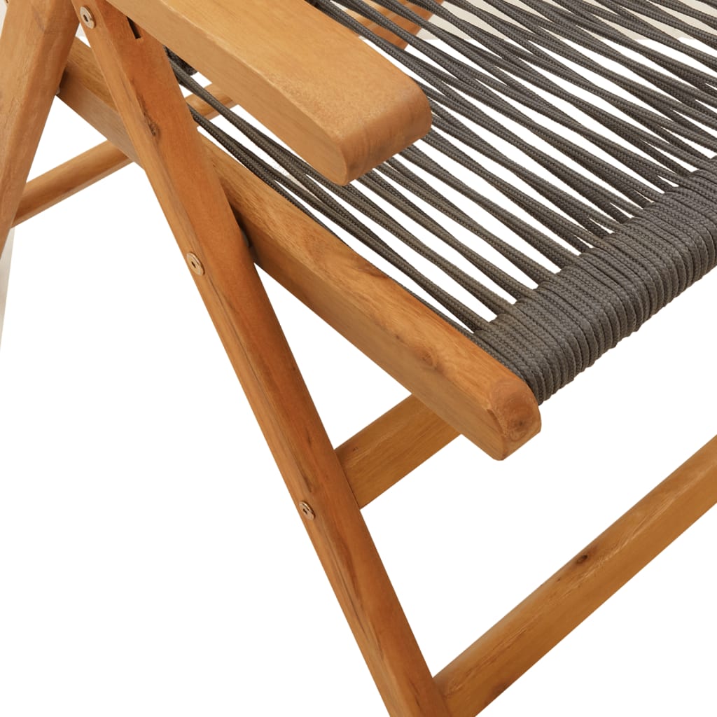 Tuinstoelen 8 st verstelbaar massief acaciahout grijs