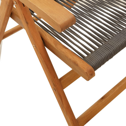 Tuinstoelen 8 st verstelbaar massief acaciahout grijs