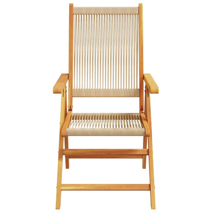 Tuinstoelen 6 st verstelbaar massief acaciahout beige