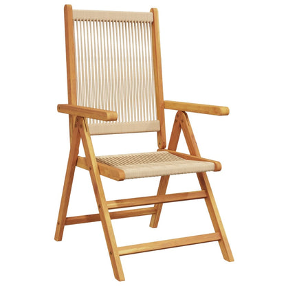 Tuinstoelen 8 st verstelbaar massief acaciahout beige