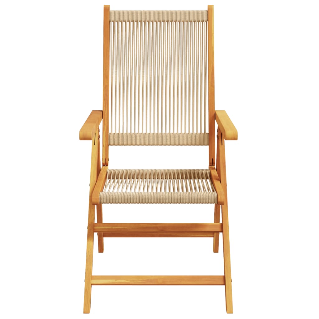 Tuinstoelen 8 st verstelbaar massief acaciahout beige